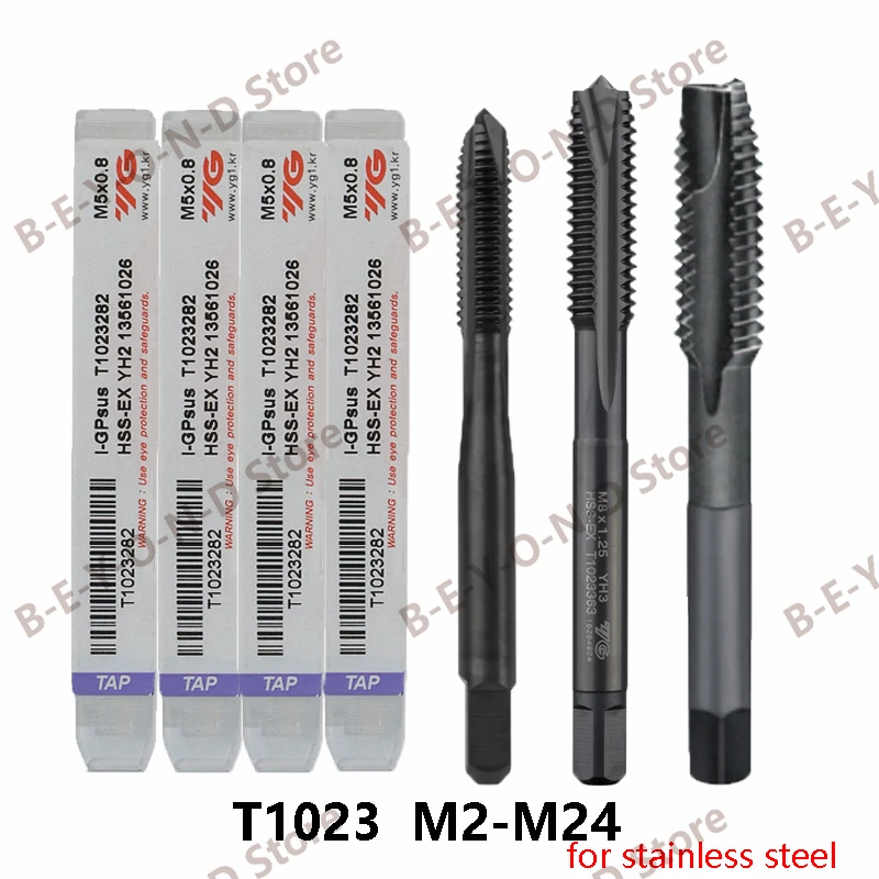 

100% Original YG1 T1023 Taps M2 M2.2 M2.5 M3 M4 M5 M6 M8 M10 M12 M14 M16 M18 M20 M24 for Tapping Through Hole in Stainless Steel