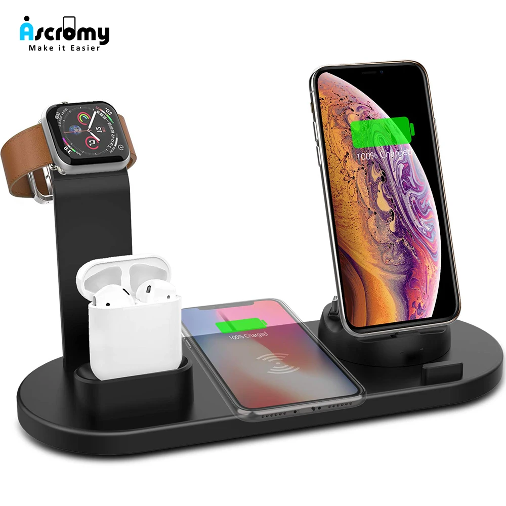 Wireless Charger 4 IN 1 Wireless Charging Holder Stand For Apple Watch Series 4 3 2 Iphone XS MAX XR 8 Plus X I Watch Airpods
Wireless Charger 4 IN 1 Wireless Charging Holder Stand For Apple Watch Series 4 3 2 Iphone XS MAX XR 8 Plus X I Watch Airpods