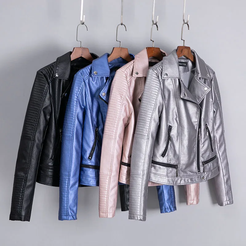 Autumn PU Jacket Women Short Bright Faux Leather Coat Long Sleeve Zipper Slim Outerwear Europe Fashion Streetwear Motorcycle
Autumn PU Jacket Women Short Bright Faux Leather Coat Long Sleeve Zipper Slim Outerwear Europe Fashion Streetwear Motorcycle