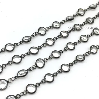 6mm Crystal Clear Glass Faceted Flat Round Beads Coin Glass Rosary Chains,Black Wire Wrapped Copper Woman Sweater Chain Necklace
6mm Crystal Clear Glass Faceted Flat Round Beads Coin Glass Rosary Chains,Black Wire Wrapped Copper Woman Sweater Chain Necklace