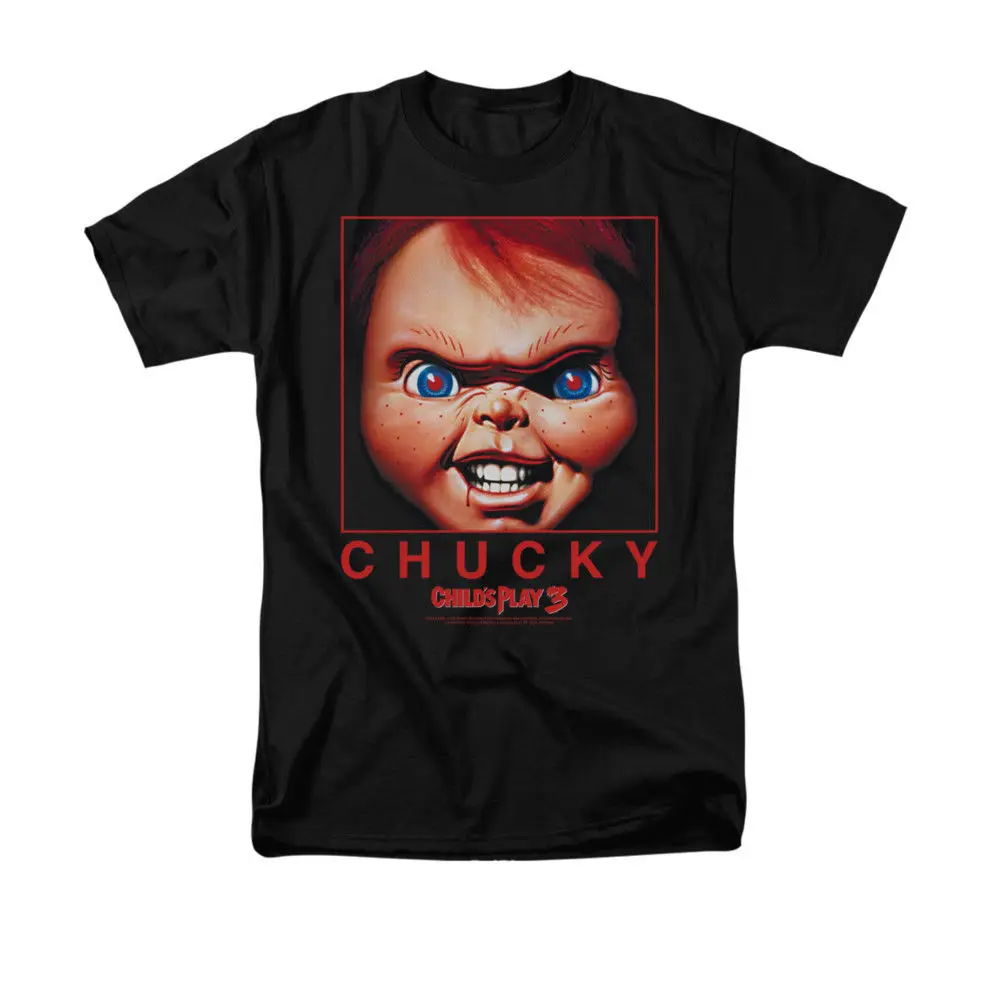 

Child's Play Chucky T-Shirt Good Guy Doll Halloween Scary 80s 90s Retro Horror Movie Funny Wanna Play Friends Til The End Shirt