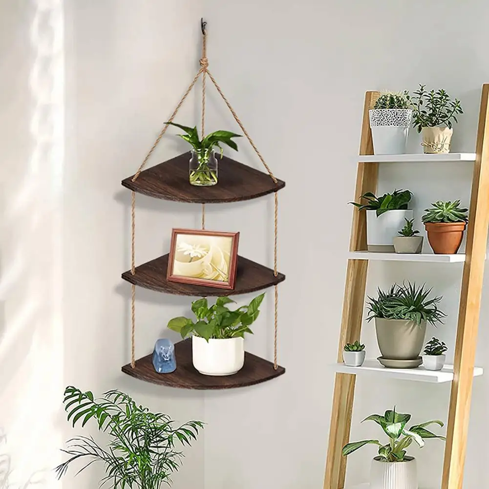 3 Tier Hanging Plant Shelf Planter Flowerpot Holder Flower Rack Indoor Hanger Decor | Мебель