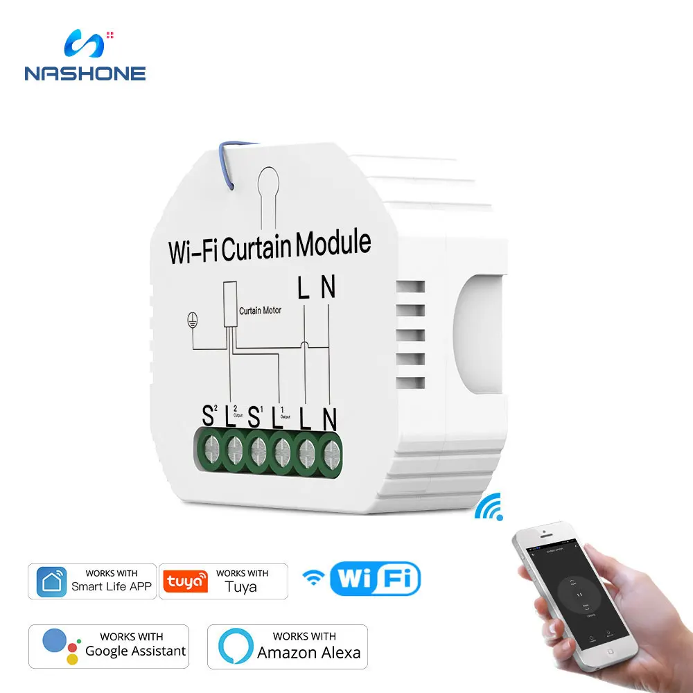 WiFi Smart Curtain Module Switch for Electric Roller Shutter Motor Tuya Wireless Remote Control Work with Alexa Google Home
WiFi Smart Curtain Module Switch for Electric Roller Shutter Motor Tuya Wireless Remote Control Work with Alexa Google Home