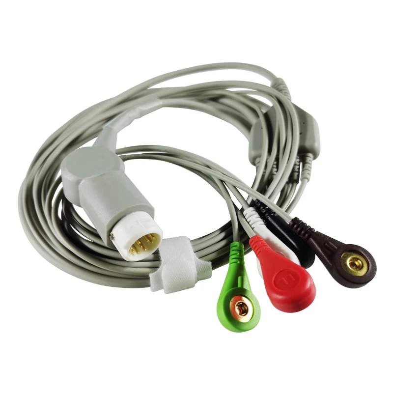 ECG Cable One Piece 5 Lead Wires 12 Pin Snap 4.0 End AHA Standard for Philips Patient Monitor
ECG Cable One Piece 5 Lead Wires 12 Pin Snap 4.0 End AHA Standard for Philips Patient Monitor