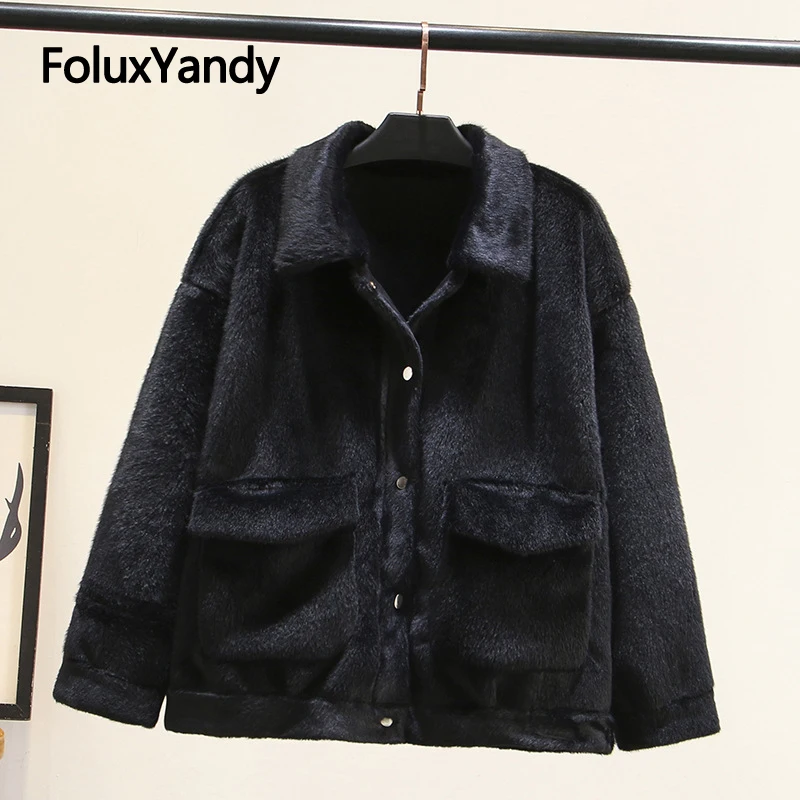Warm Thick Women Faux Fur Coat Plus Size XXXL Winter Coats Loose Casual Jackets Black Green KKFY4299
Warm Thick Women Faux Fur Coat Plus Size XXXL Winter Coats Loose Casual Jackets Black Green KKFY4299