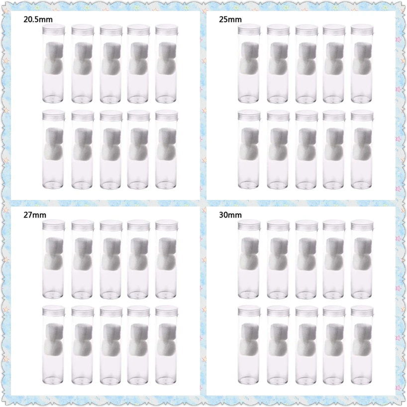 10Pcs Clear Round Screw Top Coin Tubes Storage Holder Protector Collection Box Case for 20.5mm/25mm/27mm/30mm Coins or Capsules
10Pcs Clear Round Screw Top Coin Tubes Storage Holder Protector Collection Box Case for 20.5mm/25mm/27mm/30mm Coins or Capsules