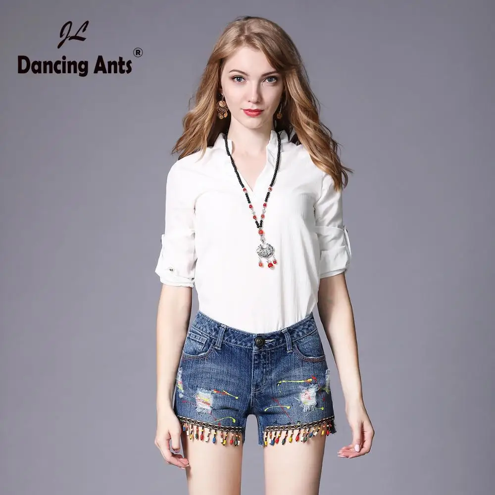 Woman Shorts Skinny Elastic Straight Jeans Short Trend 2020 Indie Folk Handmade Embroidered Flares Tassel Female Denim Shorts
Woman Shorts Skinny Elastic Straight Jeans Short Trend 2020 Indie Folk Handmade Embroidered Flares Tassel Female Denim Shorts
