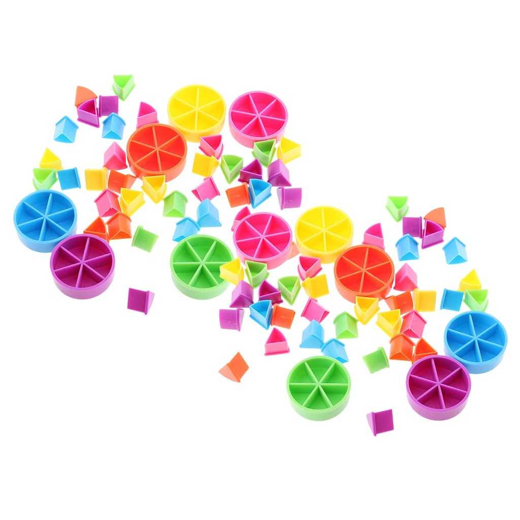 Set of 84 Pieces Trivial Pursuit Math Fractions Learning Games Pieces Math Material Kids Early Education Toy Set of 84 Pieces Trivial Pursuit Math Fractions Learning Games Pieces Math Material Kids Early Education Toy