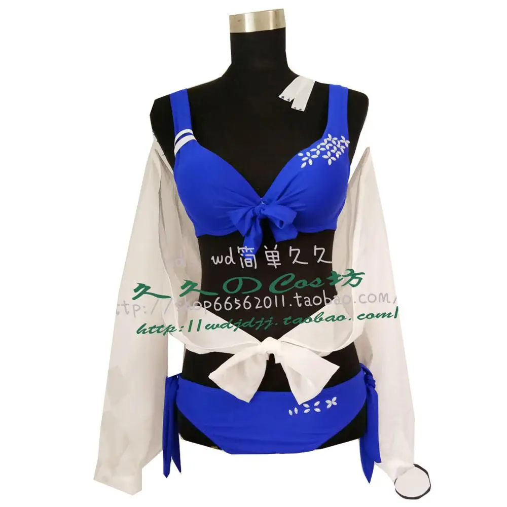 

2020 New Anime Sword Art Online Alicization SAO Alice Synthesis Thirty Cosplay Costume Blue Dress with White Skirt