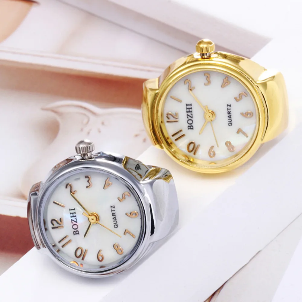 Ladies Casual Dial Quartz Analog Watch Creative Steel Cool Elastic Finger Ring Wristwatches Reloj Mujer Bracelets | Наручные часы