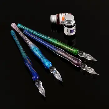 Gradient Starry Sky Glass Fountain Dip Pen Holder Signature Ink Calligraphy Writing Tools With Gift Box C26
Gradient Starry Sky Glass Fountain Dip Pen Holder Signature Ink Calligraphy Writing Tools With Gift Box C26