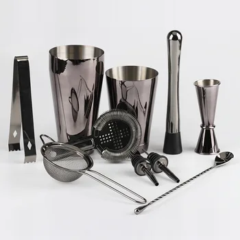 Plating Black Stainless Steel Boston Mixer Suit Cocktail Bar Tool 2019NEW Lovely Creative Durable Eco-Friendly Superior Quality
Plating Black Stainless Steel Boston Mixer Suit Cocktail Bar Tool 2019NEW Lovely Creative Durable Eco-Friendly Superior Quality