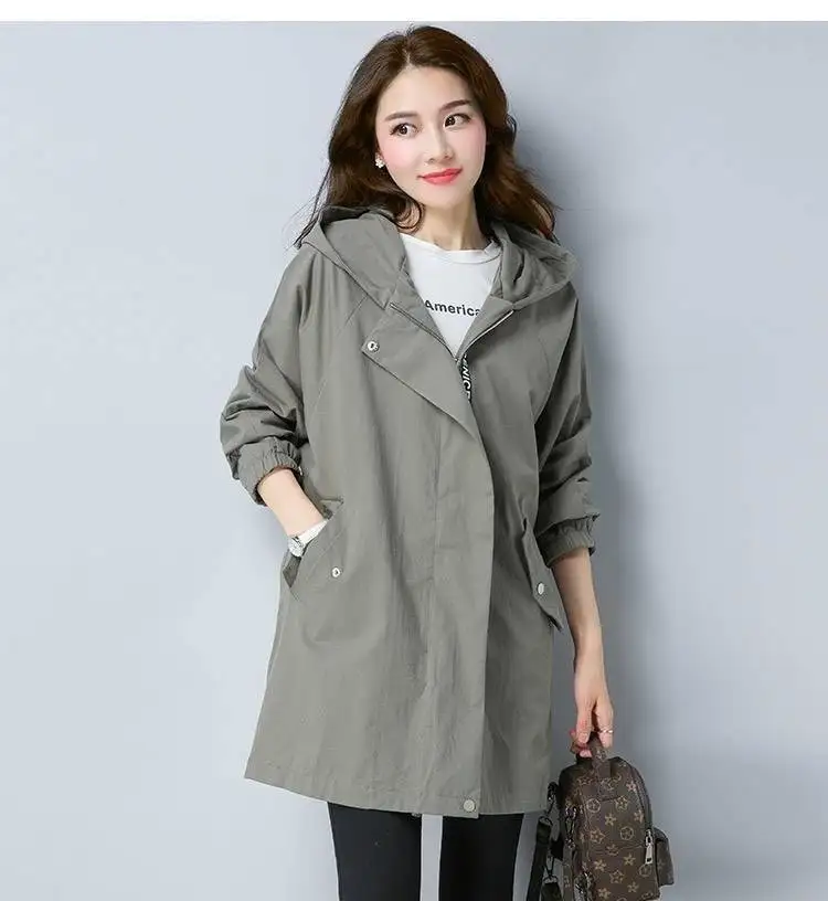 Plus Size 5XL Women windbreaker Coat Spring 2019 Korean Loose Pullover Overcoat ladies Solid Casual Hooded Trench Coat
Plus Size 5XL Women windbreaker Coat Spring 2019 Korean Loose Pullover Overcoat ladies Solid Casual Hooded Trench Coat