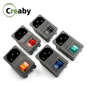 10A 250V ON-OFF 4Pins Rocker Switch IEC 320 C14 Inlet Connector Plug Power Socket 10A Fuse Holder Male Socket Switch Connector
10A 250V ON-OFF 4Pins Rocker Switch IEC 320 C14 Inlet Connector Plug Power Socket 10A Fuse Holder Male Socket Switch Connector