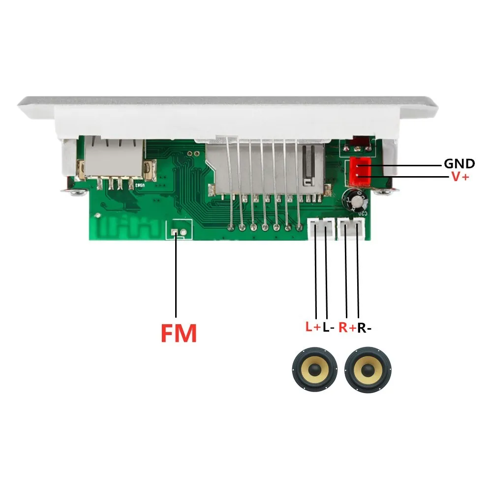 DC 5 В 2*3 Вт усилитель Bluetooth 0 MP3 плеер декодер плата в автомобильный FM радиомодуль