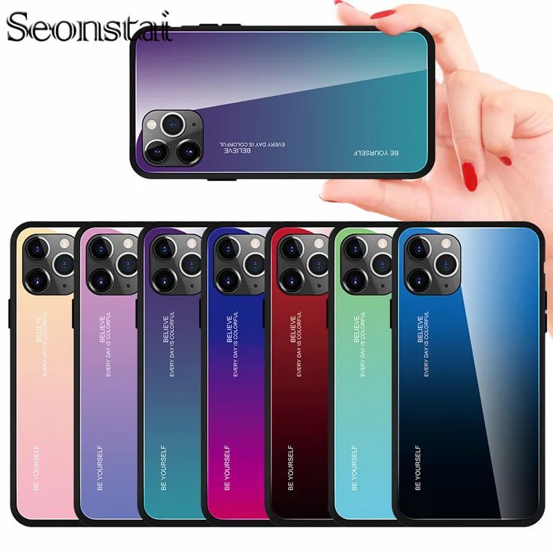 Gradient Tempered Glass Case For iPhone 11 Pro Max XR X Colorful Phone Cover Protective Shell For iPhone 6 6s 7 8 Plus XS Max 10
Gradient Tempered Glass Case For iPhone 11 Pro Max XR X Colorful Phone Cover Protective Shell For iPhone 6 6s 7 8 Plus XS Max 10