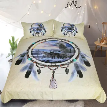 Yi Chu Xin Bohemian Bedding Sets queen size Dreamcatcher wolf Print Duvet Cover Set with Pillowcase animal Bedspread
Yi Chu Xin Bohemian Bedding Sets queen size Dreamcatcher wolf Print Duvet Cover Set with Pillowcase animal Bedspread