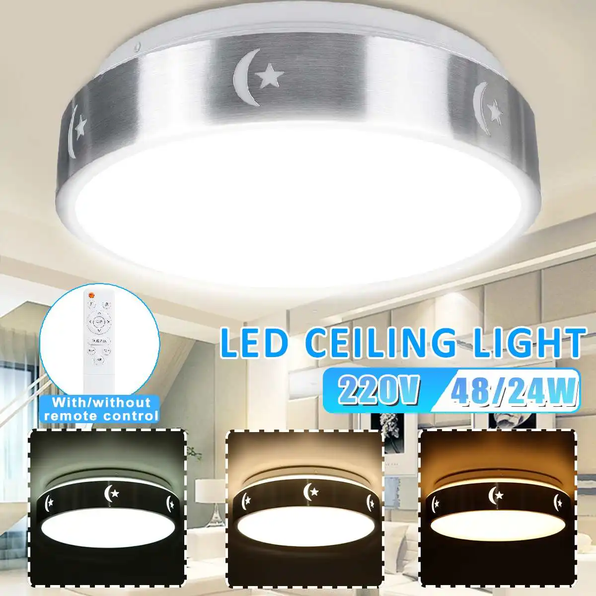 Dimmable LED Ceiling Lights 24W/48W Modern Led Ceiling Lamps for Home Living Room Surface Mounted Led Ceiling Lighting AC220V
Dimmable LED Ceiling Lights 24W/48W Modern Led Ceiling Lamps for Home Living Room Surface Mounted Led Ceiling Lighting AC220V