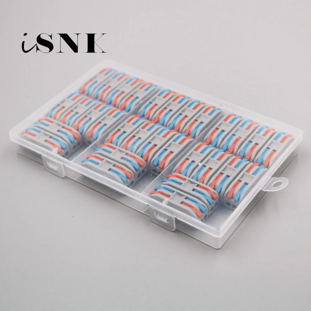 30pcs/box PT -2-2 2 Pin Mini Compact Wire Connectors Universal Wiring Cable Connector Push-In Terminal Block Lever 0.08-2.5mm2 |