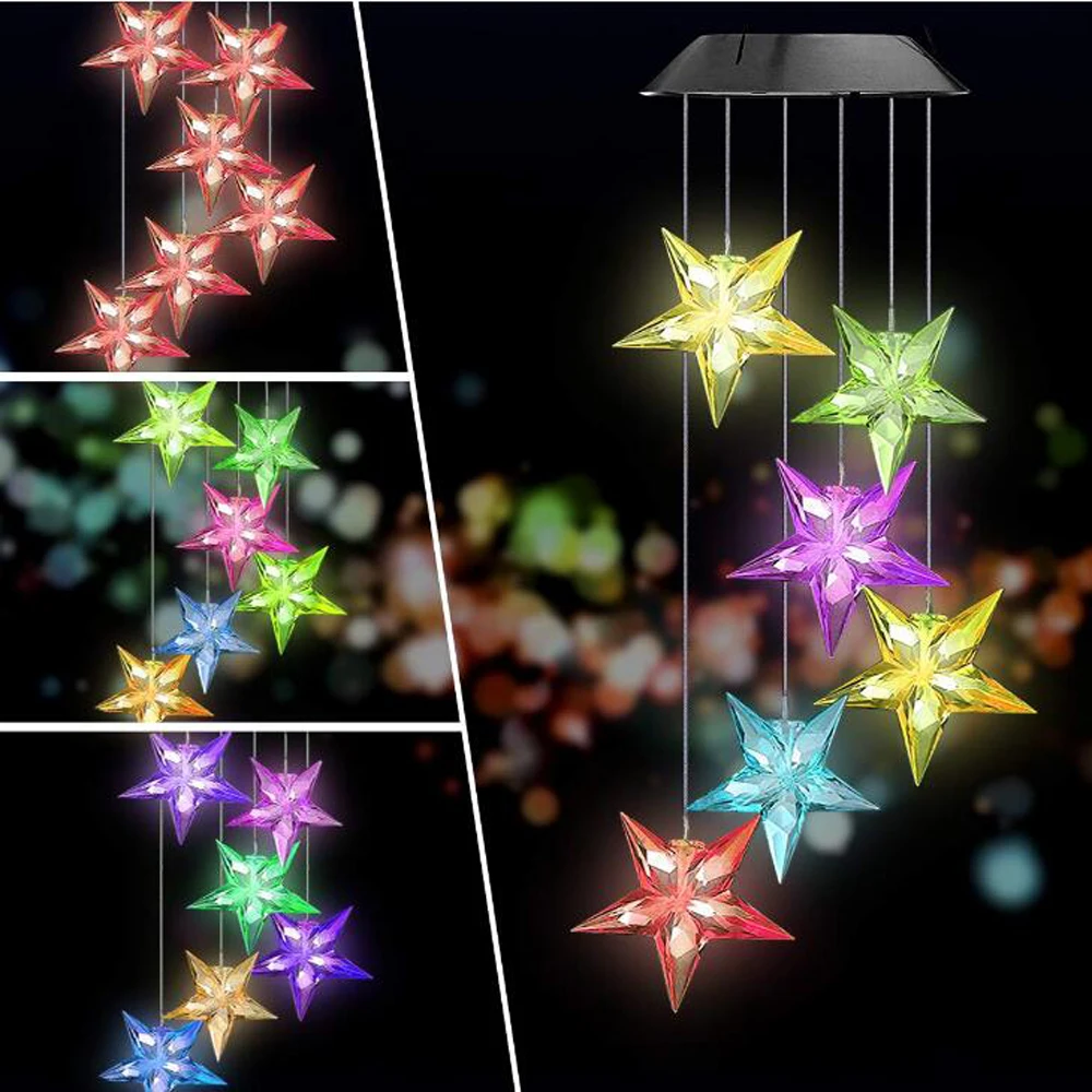 Solar Powered LED Wind Chime Transparent Hummingbird Wind Chime Color-Changing Waterproof for Party Patio Yard Garden Decor
Solar Powered LED Wind Chime Transparent Hummingbird Wind Chime Color-Changing Waterproof for Party Patio Yard Garden Decor