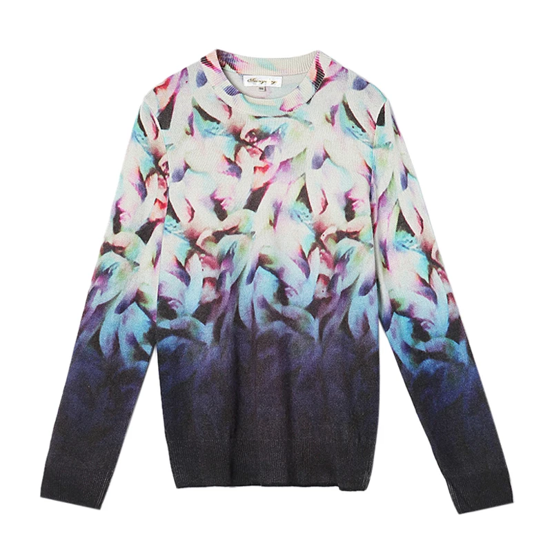 Bogeda 100 Cashmere Sweater Women Round Neck Purple Print Floral Pullovers Natural Fabric Soft Warm High Quality Free Shipping
Bogeda 100 Cashmere Sweater Women Round Neck Purple Print Floral Pullovers Natural Fabric Soft Warm High Quality Free Shipping