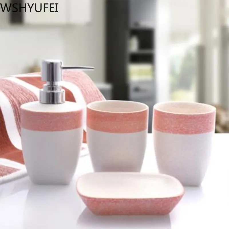 4pcs/lot ceramic bathroom accessories set high-end hotel shower gel perfume storage bottle home decoration WSHYUFEI
4pcs/lot ceramic bathroom accessories set high-end hotel shower gel perfume storage bottle home decoration WSHYUFEI