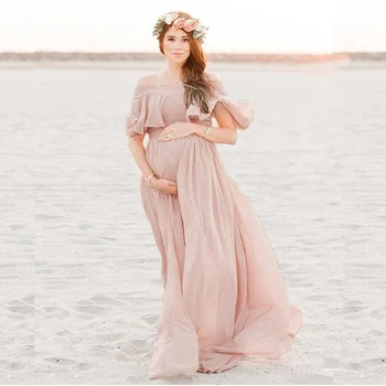 Chiffon Pregnant Long Dress Maternity Photography Props Short Sleeve Ruffles Solid Dress Evening Party Long Maxi Pregnancy Dress
Chiffon Pregnant Long Dress Maternity Photography Props Short Sleeve Ruffles Solid Dress Evening Party Long Maxi Pregnancy Dress