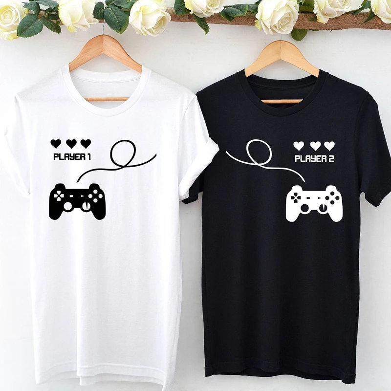 Player 1 And Player 2 T-shirt Funny Women Valentine's Day Gift Tshirt Cute Couples Honeymoon Top Tee Shirt
Player 1 And Player 2 T-shirt Funny Women Valentine's Day Gift Tshirt Cute Couples Honeymoon Top Tee Shirt