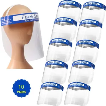 Safety Face Shield, 10 Pack Transparent Full Face Protective Visor with Eye Protection, Anti-Spitting Splash Facial Cover
Safety Face Shield, 10 Pack Transparent Full Face Protective Visor with Eye Protection, Anti-Spitting Splash Facial Cover