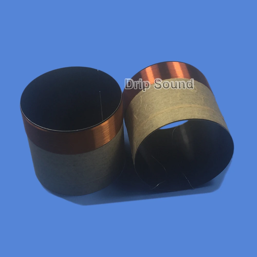 

2pcs 62.8mm 62.8 Core 8ohm Bass Voice Coil BASV Black Aluminium Woofer Sound Drive Speaker Repair Parts