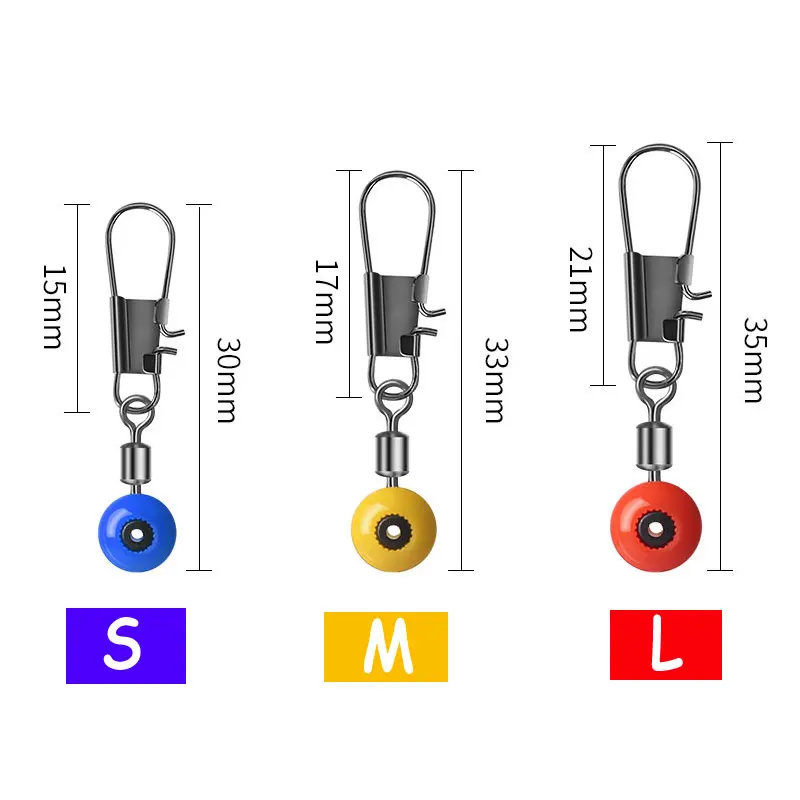 30pcs Large Sea Fishing Space Beans Float Seat Stainless steel Rolling Swivel Snap Clips Fishing Accessory Random Color S M L
30pcs Large Sea Fishing Space Beans Float Seat Stainless steel Rolling Swivel Snap Clips Fishing Accessory Random Color S M L