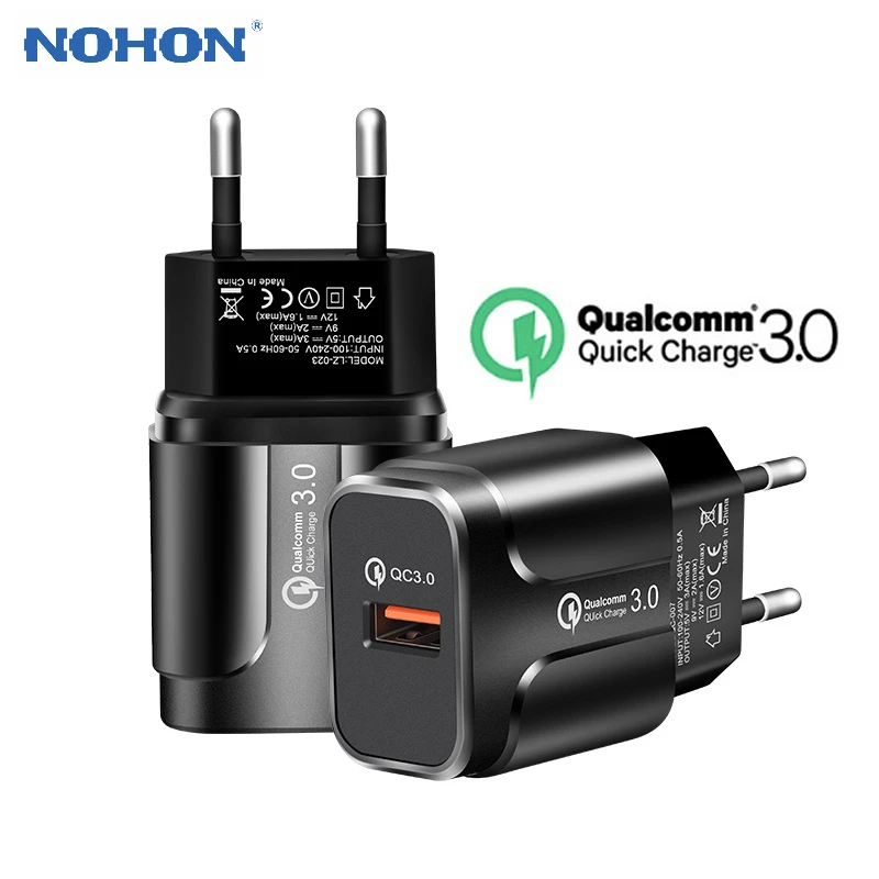 NOHON Quick Charge QC3.0 USB Charger for iPhone11 Pro Max Universal Mobile Phone Fast Charging Travel Wall Charger Adapter EU US
NOHON Quick Charge QC3.0 USB Charger for iPhone11 Pro Max Universal Mobile Phone Fast Charging Travel Wall Charger Adapter EU US