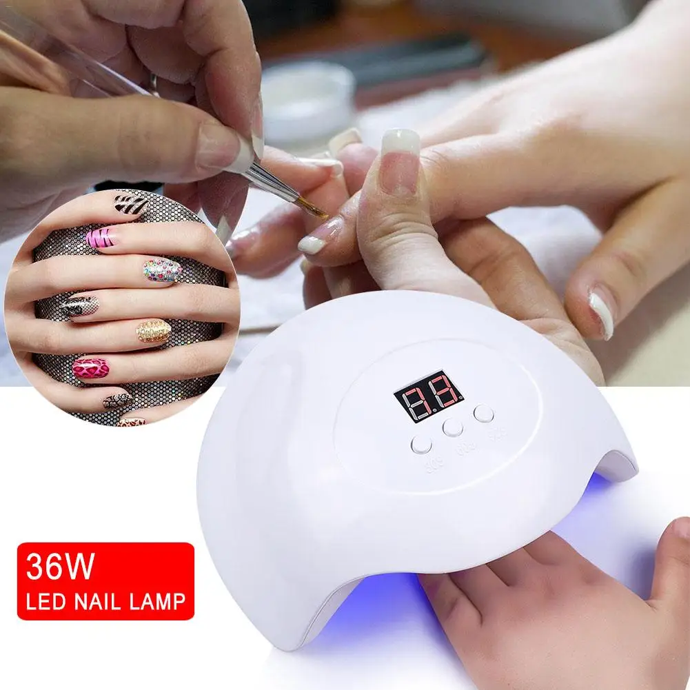 36W UV LED Nail Dryer Curing Lamp For Fingernail Toenail Gels Polish Based Nail Dryer Light With Auto Infrared Sensor Nail Tools
36W UV LED Nail Dryer Curing Lamp For Fingernail Toenail Gels Polish Based Nail Dryer Light With Auto Infrared Sensor Nail Tools