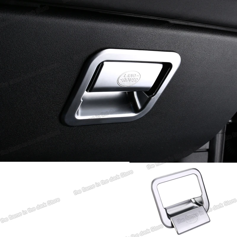 matt silver abs car co-pilot storage switch handle trims for land rover discovery sport 2014 2015 2016 2017 2018 2019 L550 auto |