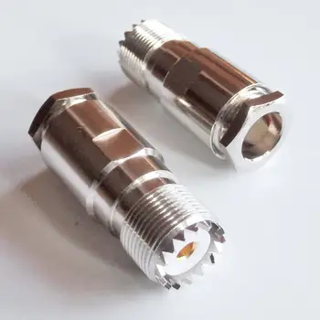 Connector Socket PL259 SO239 UHF Female Clamp Solder For LMR400 RG8 RG213 RG214 RG165 7D-FB Cable Brass RF Coaxial Adapter 
Connector Socket PL259 SO239 UHF Female Clamp Solder For LMR400 RG8 RG213 RG214 RG165 7D-FB Cable Brass RF Coaxial Adapter