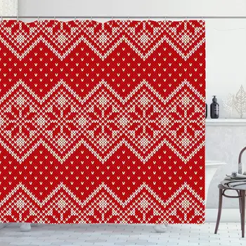 Shower Curtain Set with Hooks 72x72 Inches Winter Sweater Holiday Pattern Wool Texture Snow Snowflakes Design Handicrafts
Shower Curtain Set with Hooks 72x72 Inches Winter Sweater Holiday Pattern Wool Texture Snow Snowflakes Design Handicrafts