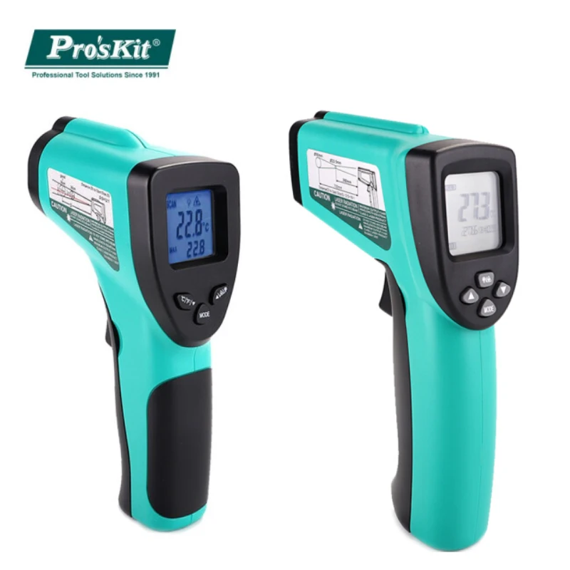Proskit Non-Contact Digital Infrared Thermometer Gun LCD Display Electronic Thermometer Ir Laser Pyrometer Temperature Meter
Proskit Non-Contact Digital Infrared Thermometer Gun LCD Display Electronic Thermometer Ir Laser Pyrometer Temperature Meter
