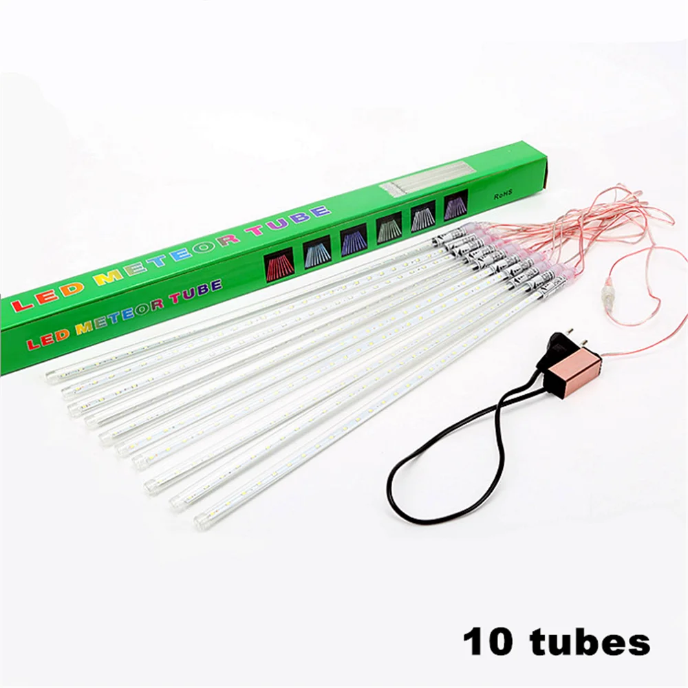 10tubes 50CM US/EU Plug Meteor Shower Rain Tubes DC7/12V LED String Lights Outdoor Waterproof Christmas Wedding Party Decor
10tubes 50CM US/EU Plug Meteor Shower Rain Tubes DC7/12V LED String Lights Outdoor Waterproof Christmas Wedding Party Decor