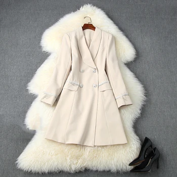 HIGH STREET New Fashion 2020 Designer Runway Dress Women's Long Sleeve Diamonds Buttons Notched Collar Blazer Dress
HIGH STREET New Fashion 2020 Designer Runway Dress Women's Long Sleeve Diamonds Buttons Notched Collar Blazer Dress