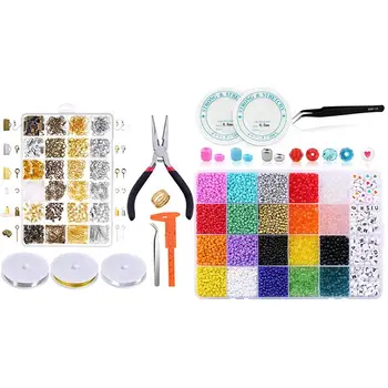 24 Grid Handmade DIY Jewelry Accessories Combination Set with 6800Pcs Pony Beads Kit
24 Grid Handmade DIY Jewelry Accessories Combination Set with 6800Pcs Pony Beads Kit