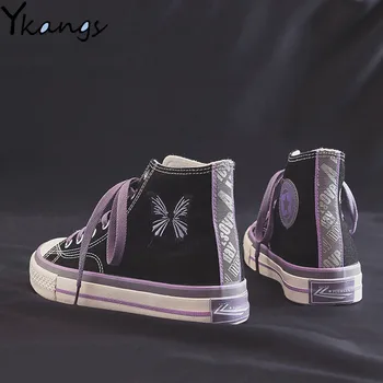 Women Canvas Sneakers Brand Thick Heels Purple Sneakers Reflective Butterfly Print Shoes Designer Student Running Platform Shoes 
Women Canvas Sneakers Brand Thick Heels Purple Sneakers Reflective Butterfly Print Shoes Designer Student Running Platform Shoes