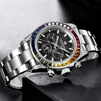 PAGRNE DESIGN 40mm Men's Watches Stainless Steel Waterproof Mechanical Watch Top Brand Sapphire Glass Automatic Watch Mens Clock
PAGRNE DESIGN 40mm Men's Watches Stainless Steel Waterproof Mechanical Watch Top Brand Sapphire Glass Automatic Watch Mens Clock