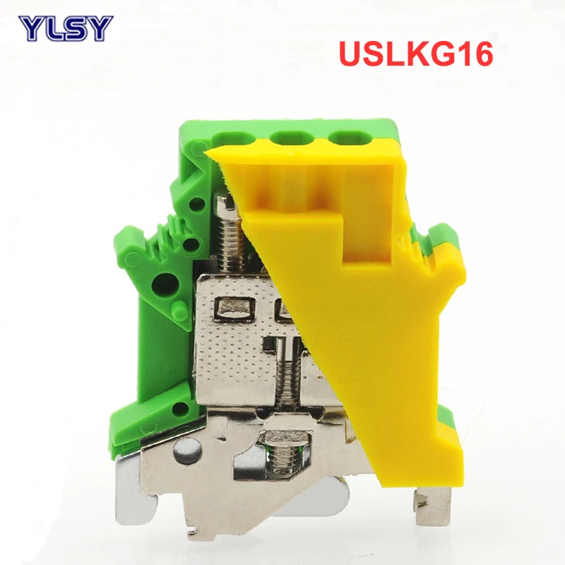 1Pcs Ground Terminal Blocks USLKG16 DIN Rail Screw Terminal Blocks UK-16N Yellow Green Earth Morsettiera Wire Connector 16mm2
1Pcs Ground Terminal Blocks USLKG16 DIN Rail Screw Terminal Blocks UK-16N Yellow Green Earth Morsettiera Wire Connector 16mm2
