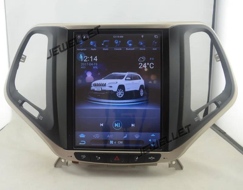 10.4" tesla style vertical screen android 9.0 Six core Car GPS radio Navigation for Jeep Cherokee 2014-2019
10.4" tesla style vertical screen android 9.0 Six core Car GPS radio Navigation for Jeep Cherokee 2014-2019