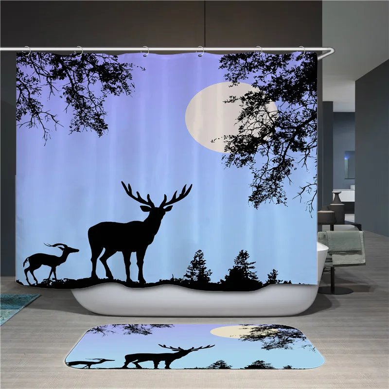 Animal sika deer shower curtain bathroom pendant curtain water shower curtain for home decoration with hook
Animal sika deer shower curtain bathroom pendant curtain water shower curtain for home decoration with hook