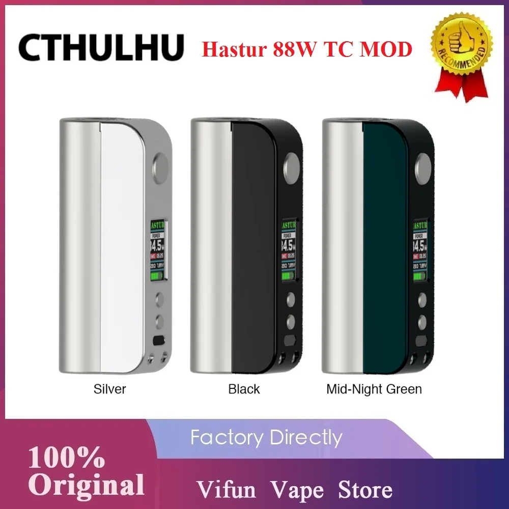 Original Cthulhu Hastur 88W TC MOD Max Output Powered by Single 18650 Battery & Color OLED Screen E-cig Vape Mod vs Gen Box |