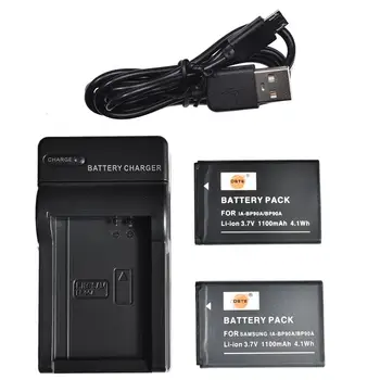 

DSTE 2PCS IA-BP90A BP90A Camera Battery with USB Charger for Samsung HMX-E10WP HMX-E10BP HMX-E100P Camera