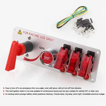 Hot New DC 12V Flip-up Ignition Switch Panel 5 in 1 Car Engine Start Push Button LED DIY Toggle for Racing Sport Competitive Car 
Hot New DC 12V Flip-up Ignition Switch Panel 5 in 1 Car Engine Start Push Button LED DIY Toggle for Racing Sport Competitive Car