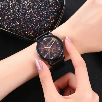 

Otoky Watch Luxury Quartz Watch Woman's Blue Glass Clock Ladies Business Luminous Wristwatch Calendar Bracelet Watch Top Brand