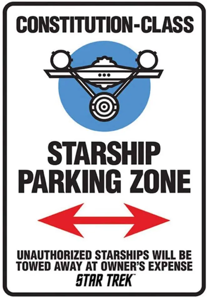 

AIDANDAN New Star Trek Star Ship Parking Old Design Tin Signs Vintage Metal Tin Signs for Wall Art Decor 20 X 30 cm